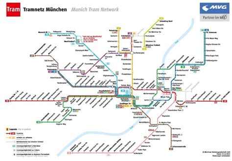 Munich tram map | Map, Subway map, Germany map