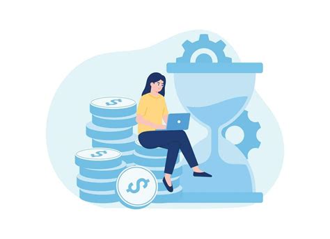 Time is money concept flat illustration 27513580 Vector Art at Vecteezy