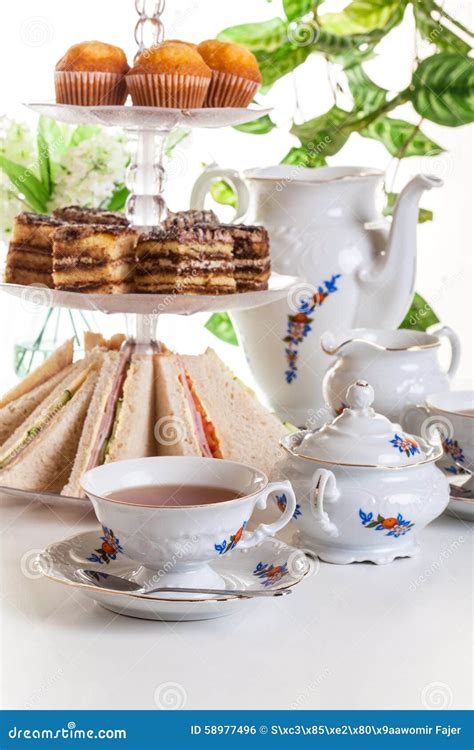 Afternoon tea set stock photo. Image of gourmet, sweet - 58977496