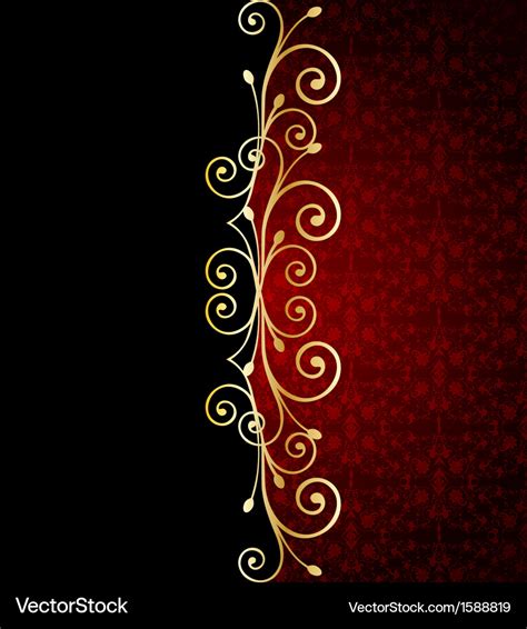 Red floral background Royalty Free Vector Image