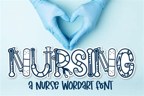 Nursing - A Fun Medical Word Art Font with Clipart (1191495)