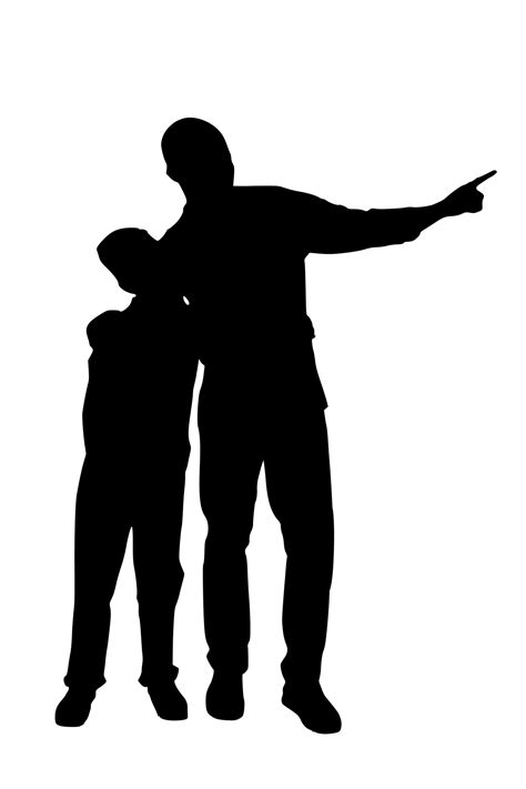 Son, Father, Pointing Away, Free Stock Photo - Public Domain Pictures