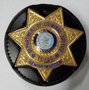 Texas Dept of Criminal Justice Senior Warden 7-Point Star Belt Clip | eBay