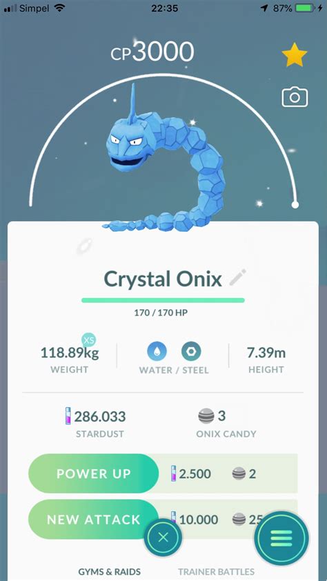 Idea to add Crystal Onix from the anime in special research : pokemongo