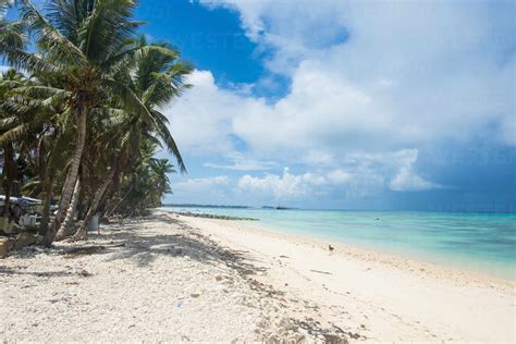 The beautiful lagoon of Funafuti, Tuvalu, South Pacific stock photo