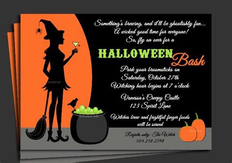 Funny Halloween invitation wording for adults | Halloween birthday ...