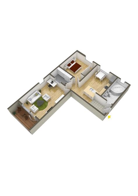 40 More 1 Bedroom Home Floor Plans | Small house plans, House plans ...