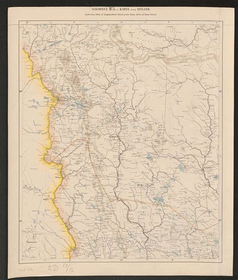 General map of the Grand Duchy of Finland 1863 Sheet B3 - PICRYL Public ...