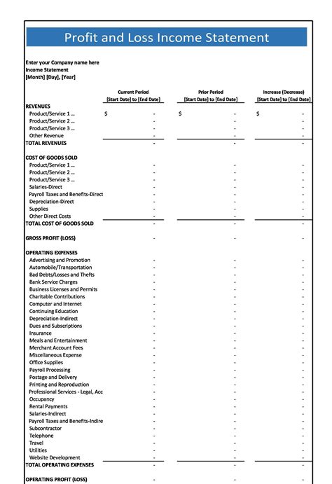 35+ Profit and Loss Statement Templates & Forms