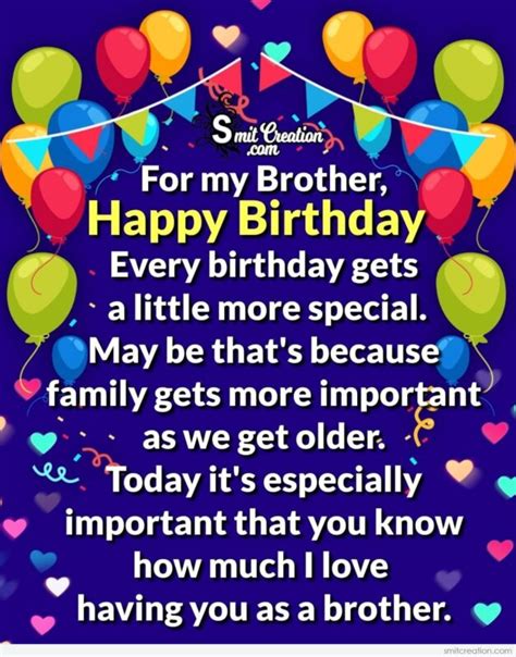 Happy Birthday Wishes For My Brother! - SmitCreation.com