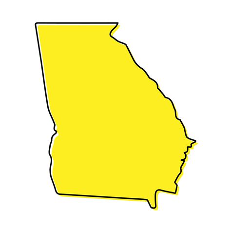 Georgia Outline Map Set Georgia Maps Georgia Outline Map Blank Vector ...