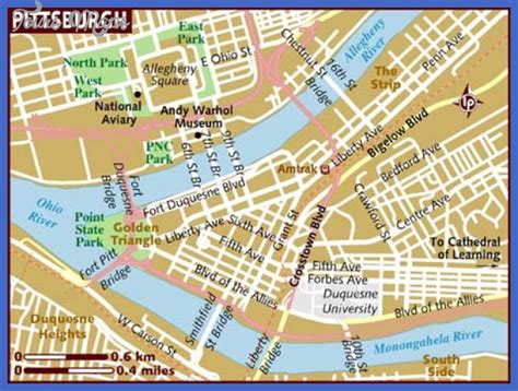 Pittsburgh Map - ToursMaps.com