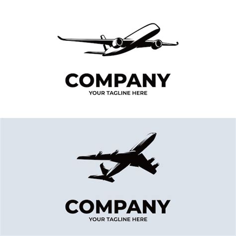 Premium Vector | Silhouette of plane logo design template