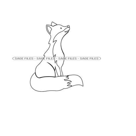 Fox Outline SVG, Fox SVG, Fox Mascot SVG, Cute Fox, Fox Clip - Inspire ...