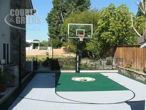 Small Backyard Basketball Court Ideas By Courts And Greens