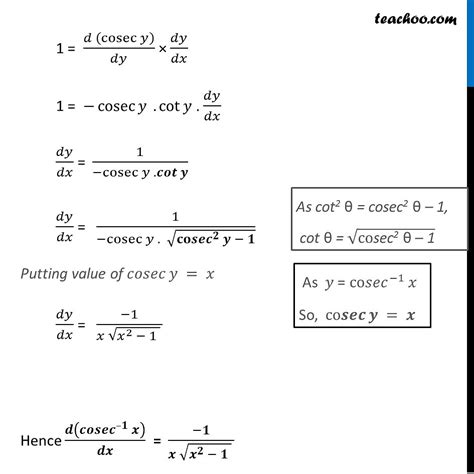 Find The Derivative Of Cos Inverse X at Frances Carbone blog