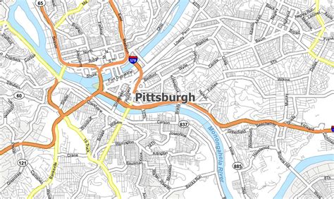 Pittsburgh Map, Pennsylvania - GIS Geography