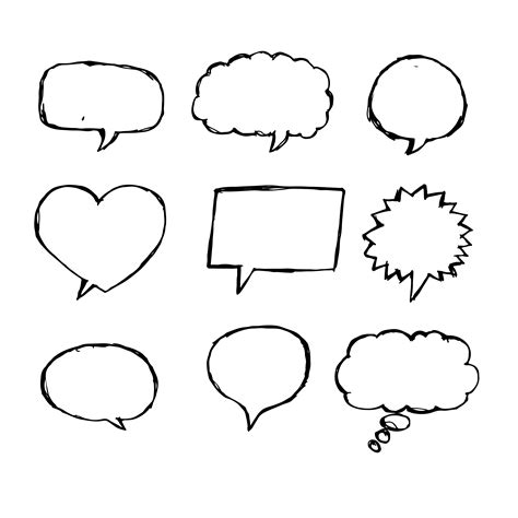 Speech Bubble Sketch hand drawn 638737 Vector Art at Vecteezy