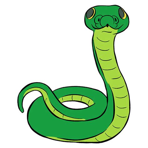 How to Draw an Easy Snake - Easy Drawing Tutorial For Kids