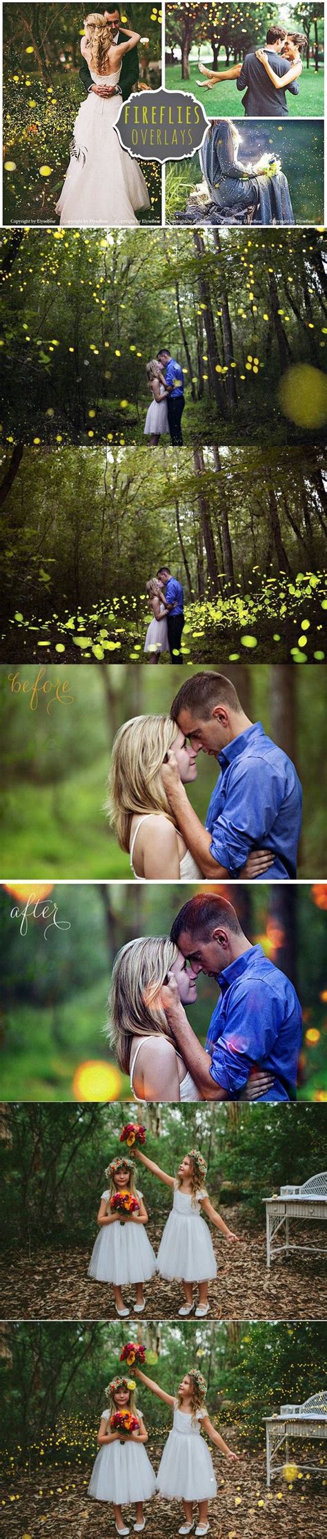 35 Fireflies Photo Overlays. Photoshop Layer Styles. $9.00 | Photo overlays, Photoshop overlays ...