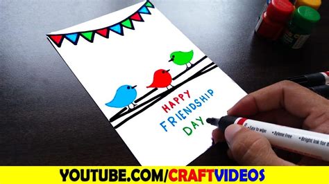 Friendship Day Cards DIY | Happy friendship day card, Friendship day cards, New year card making