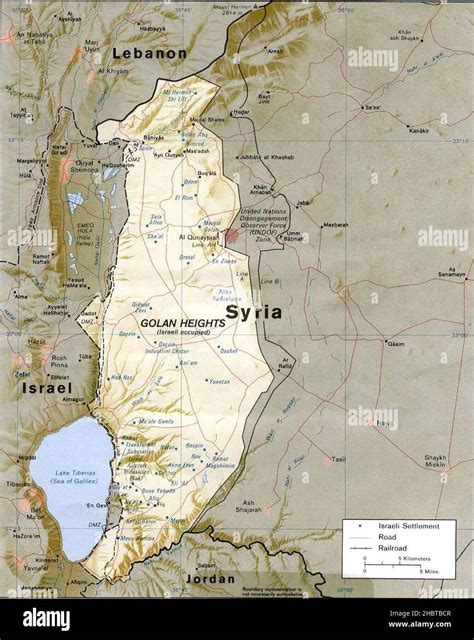 1989 golan heights map hi-res stock photography and images - Alamy