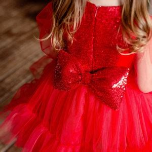 Toddler Christmas Dress Girls, Red Christmas Baby Girl Dress, Photoshoot Girl Dress, Baby Gown ...