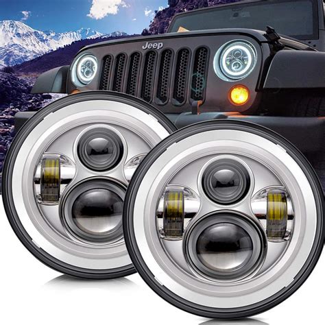 2 Years Warranty 4 inch LED Fog Lights for Jeep Wrangler JK TJ LJ CJ Hummer AAIWA 7 inch Round ...