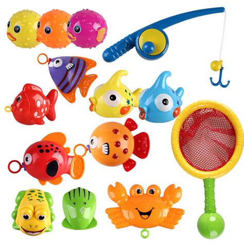 15PCS Fishing Game Toy Set Interactive Fishing Toy Bath Toy Water Toy for Kids | Walmart Canada