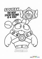 Squeak From Brawls Stars  Coloring Pages For Kids sketch template