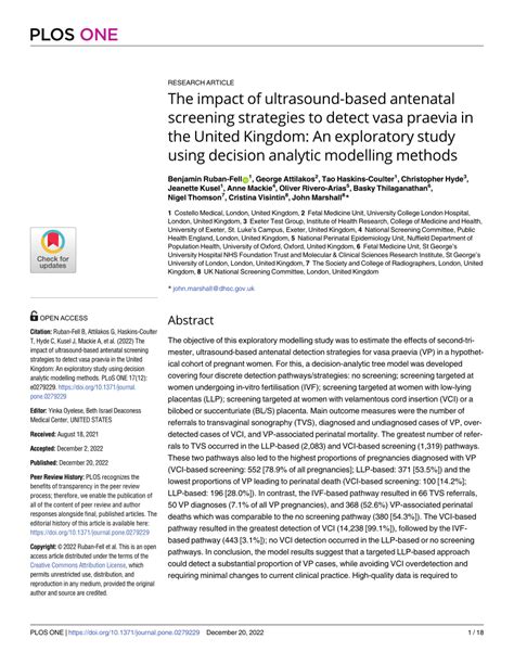 (PDF) The impact of ultrasound-based antenatal screening strategies to ...