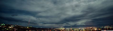 Dark sky, cityscape, volcano, night, panorama HD wallpaper | Wallpaper Flare