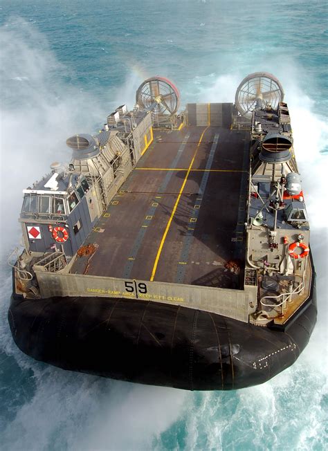 A Landing Craft Air Cushion (LCAC) doing its thing. "No Beach out of Reach!" [1799 x 2477] : r ...