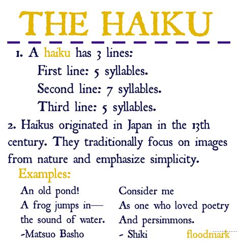 What Are The Rules For A Haiku Poem