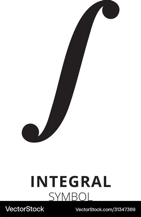 Integral symbol Royalty Free Vector Image - VectorStock