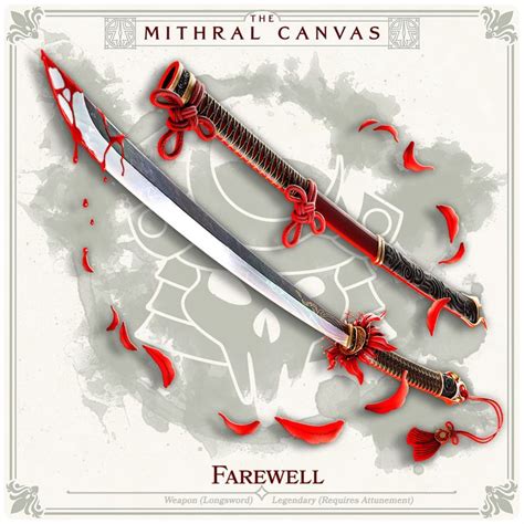 two red and black swords with bows on them