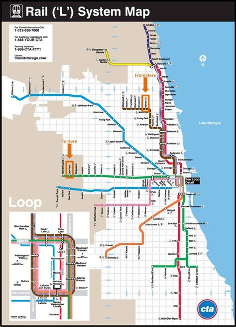 Chicago Transit Map.. Might come in handy! | System map, Chicago map ...