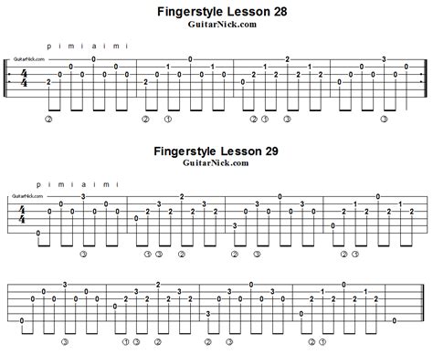 Fingerstyle lessons 28-30 - GuitarNick.com