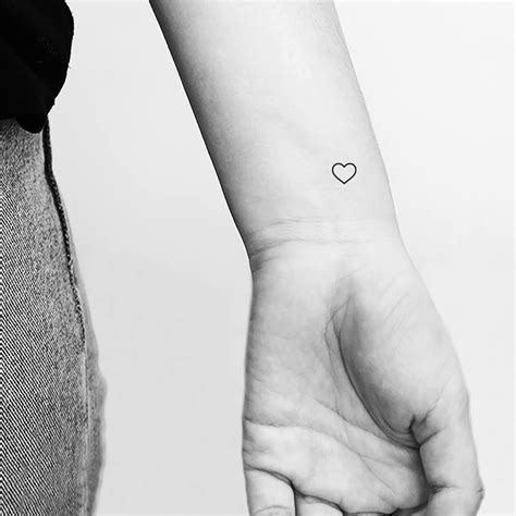 Small Heart Outline Temporary Tattoo set of 3 - Etsy