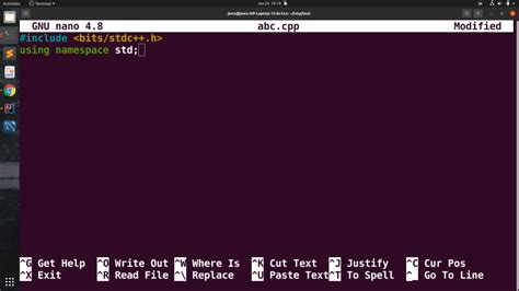 nano Command in Linux