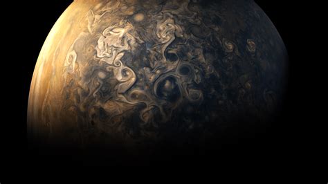 Jupiter, Atmosphere, Planet, Black background, Solar System Wallpapers ...