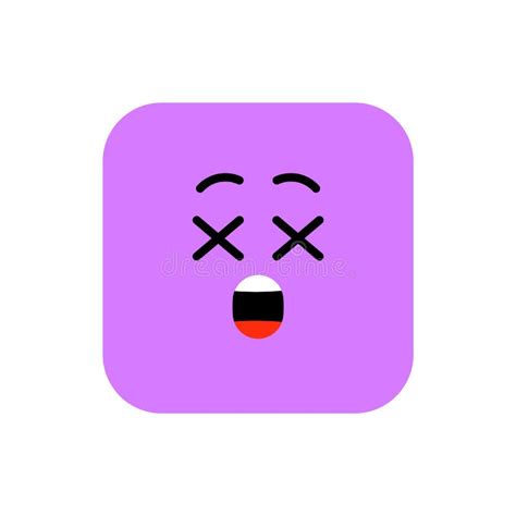 Angry Emoji Icon Flat Style. Cute Emoticon Rounded Square To World Smile Day. Anger, Sadness ...