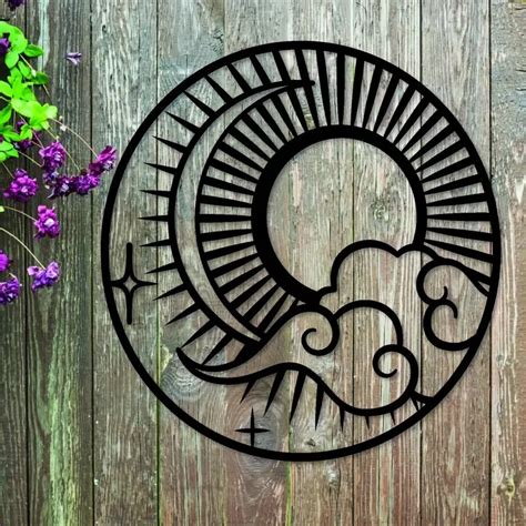 Sun Moon Stars Metal Wall Art Patio Decor Large Outdoor Wall - Temu