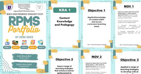 RPMS PORTFOLIO FOR TEACHERS I-III (SY 2022-2023) DESIGN 3 - Free to ...