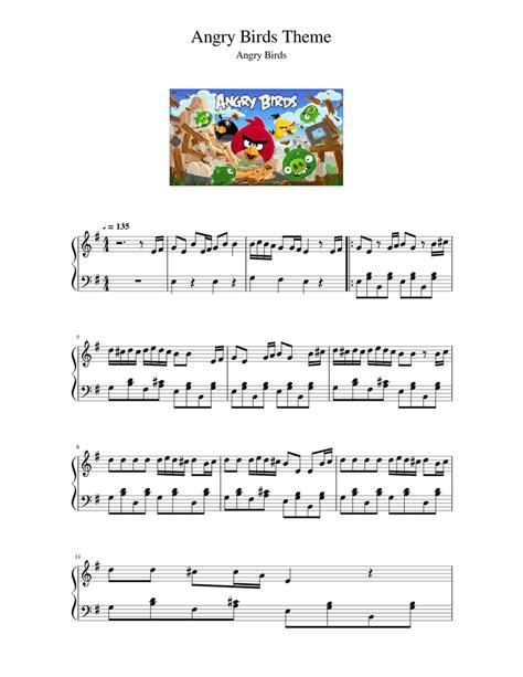 Angry Birds Theme - Piano Sheet music for Piano (Solo) | Musescore.com