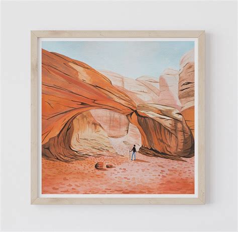 Western Desert Art Print // National Park Poster // Arches | Etsy