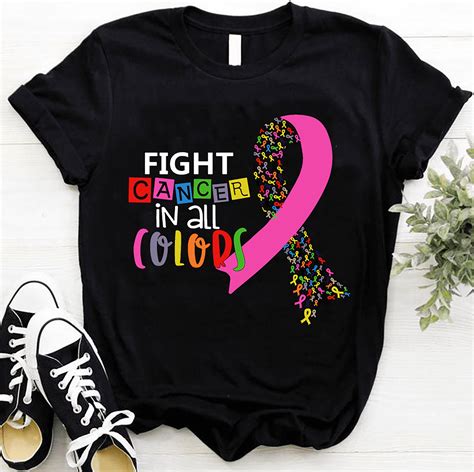 Fight Cancer In All Colors Shirt Cancer Awareness Shirt | Etsy