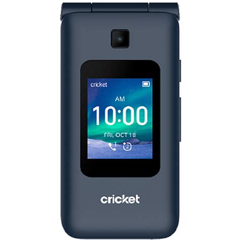 Cricket Wireless Cricket Debut Flip, 4GB, Navy Blue - Prepaid SmartFlip ...