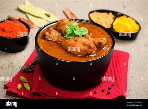 Indian chicken curry non veg food Stock Photo - Alamy