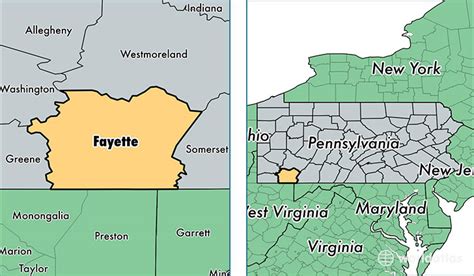 Fayette County, Pennsylvania / Map of Fayette County, PA / Where is ...